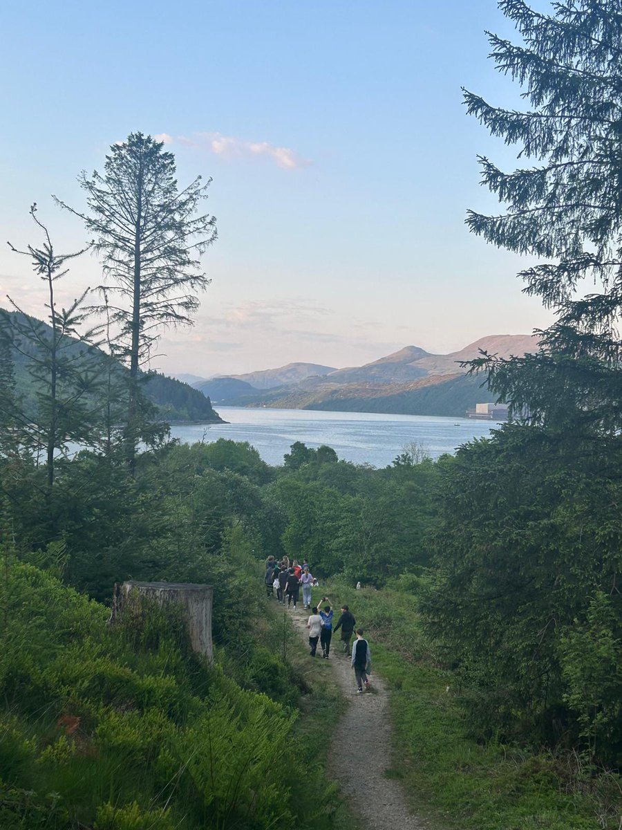 Teamwork challenge followed by a walk back down the hillside to the loch below. @ardentinn