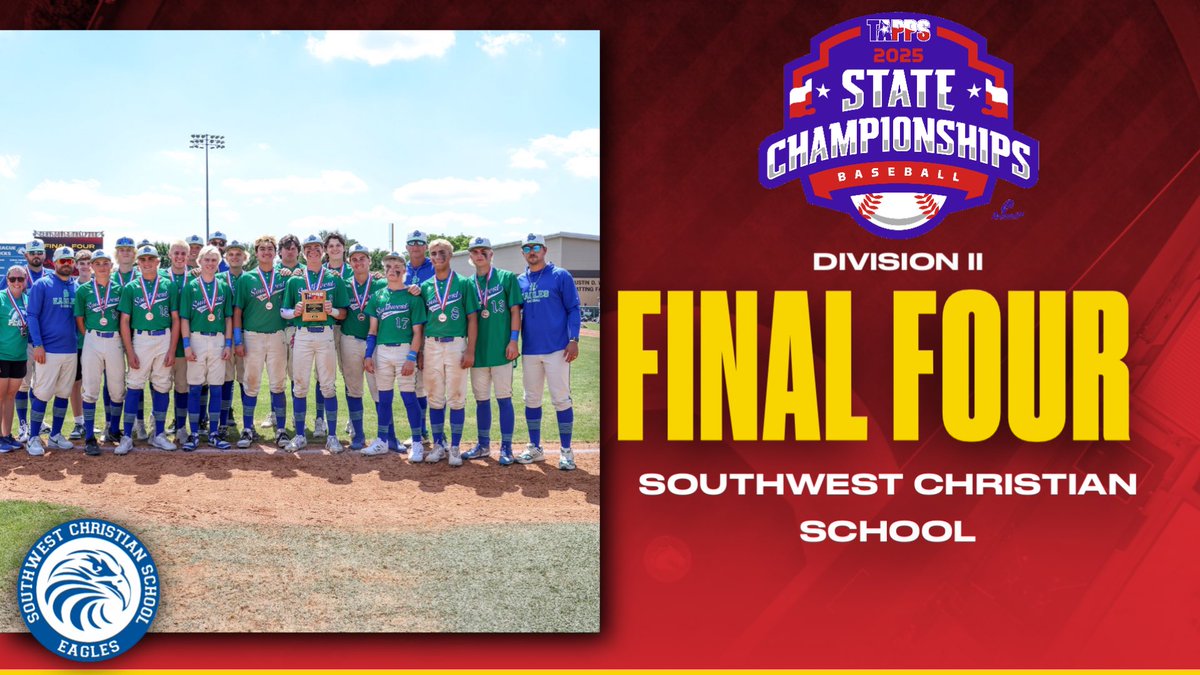 Congratulations to Southwest Christian School on their Final Four appearance in the 2025 State Baseball Championship Tournament⚾️