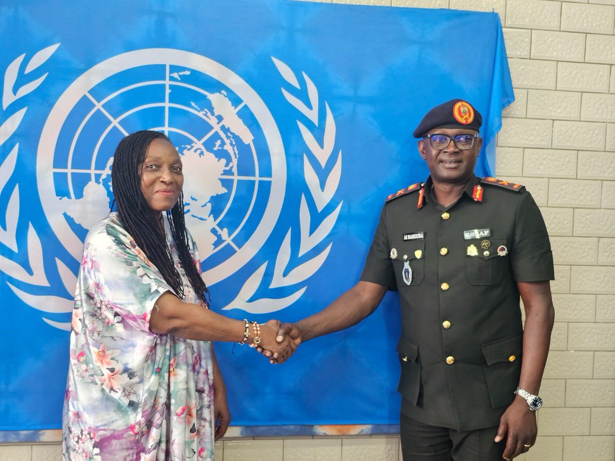UNWOMEN_SL's tweet image. @UNWOMEN_SL had an effective engagement with Major General Amara Idara Bangura,Chief of Defence Staff, today on our active partnership to advance #GEWE in peace operations &amp;amp; in the Army @ElsieFund Aiming at expanded partnerships
@SetchemeJ #GenderEquality #Peacekeeping #WPS #1325