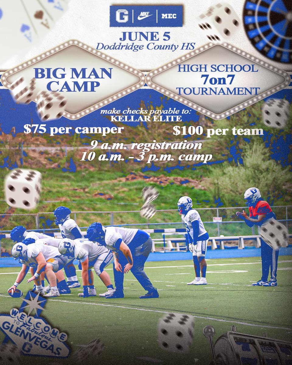 𝐁𝐈𝐆 𝐌𝐀𝐍 𝐂𝐀𝐌𝐏 + 𝟕 𝐨𝐧 𝟕!

We will be holding our Big Man Camp AND our 7 on 7 Tournament on June 5!

Register below!

📝 bit.ly/BigManCamp
📝 bit.ly/7on7Tournament

#GoPioneers