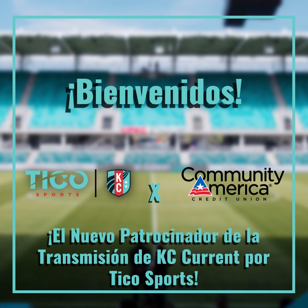 ¡Grandes noticias!
@CommunityAmerica es nuevo patrocinador oficial de la transmisión de KC Current por Tico Sports.
¡Gracias por apoyar el fútbol y a nuestra comunidad! 💙⚽

#TicoSports #VamosCurrent #NuevoPatrocinador #CommunityAmerica