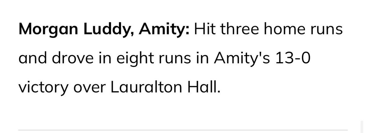 Amity Softball tweet media
