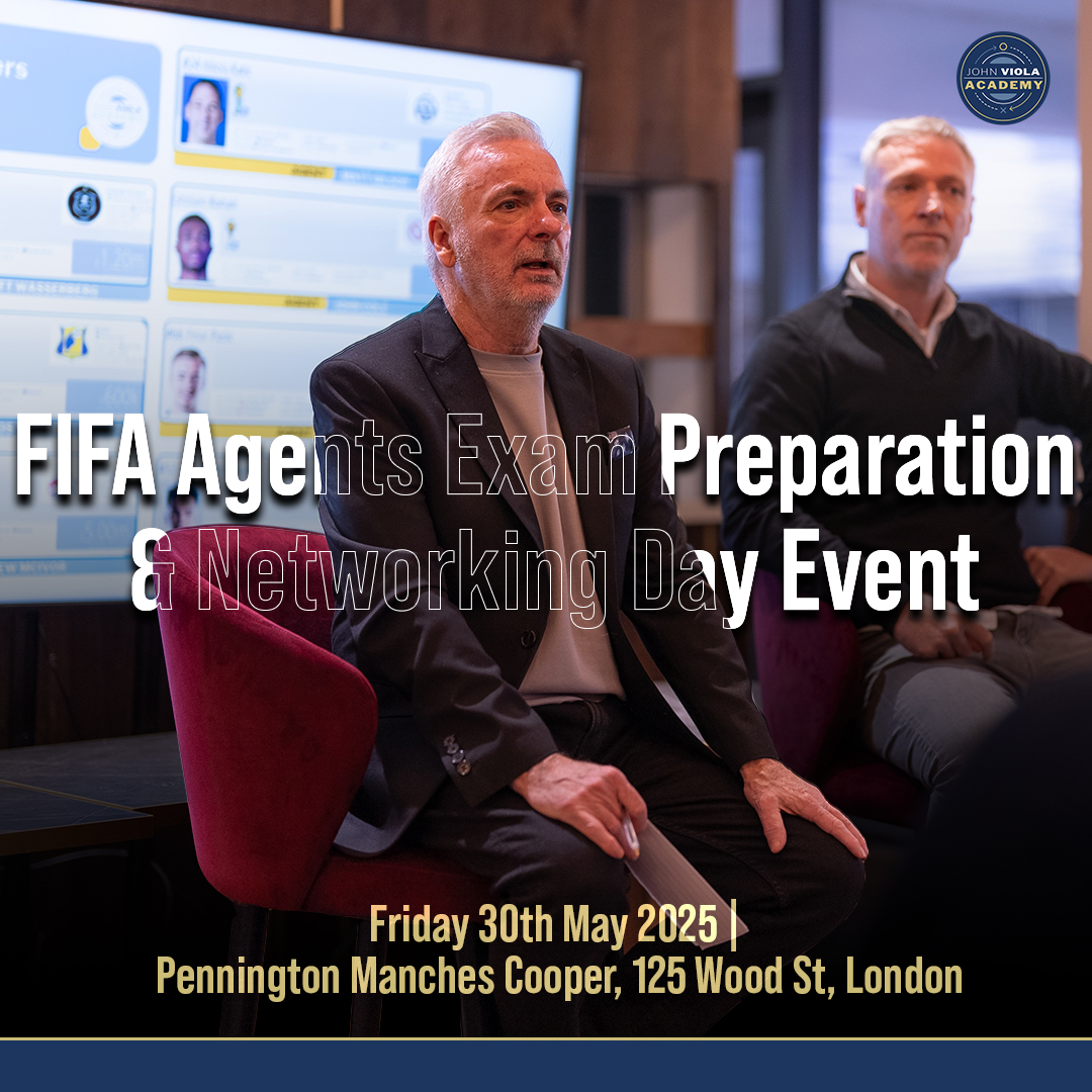 💻 ARE YOU PREPARING FOR THE 18/06/25 FIFA AGENTS EXAM? ⚽

Attend our expert led day event to give yourself the best possible chance of passing the FIFA Agents Exam:

🗓️ Friday 30th May 2025
📍125 Wood Street, London

jvacademy.net/exam-event-202…