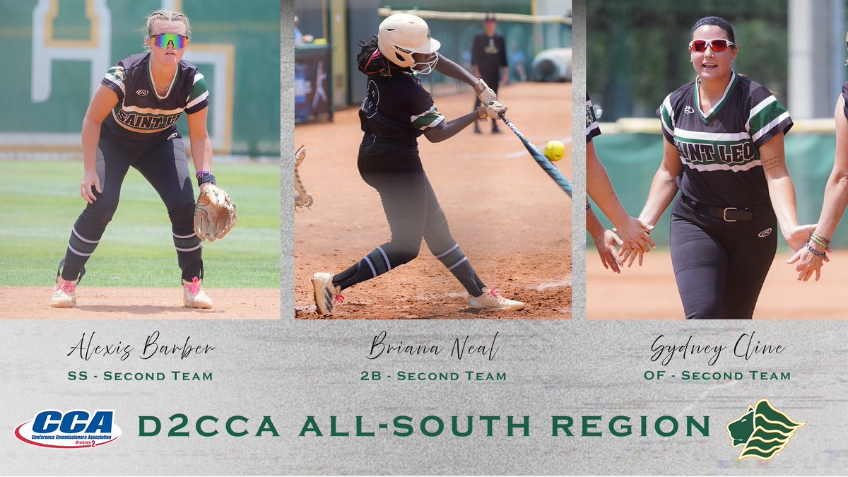 Saint Leo Athletics (@saintleolions) on Twitter photo πΌππ-ππππππ!
#13 @saintleosb earns three <a href="/d2cca/">Division II CCA</a> All-South Region selections!
Second Team
2B - Briana Neal
SS - Alexis Barber
OF - Sydney Cline
π°bit.ly/3H68d3N
#GOLIONS π¦ | #SAINTLEO1PRIDE π¦ πΌππ-ππππππ!
#13 @saintleosb earns three <a href="/d2cca/">Division II CCA</a> All-South Region selections!
Second Team
2B - Briana Neal
SS - Alexis Barber
OF - Sydney Cline
π°bit.ly/3H68d3N
#GOLIONS π¦ | #SAINTLEO1PRIDE π¦