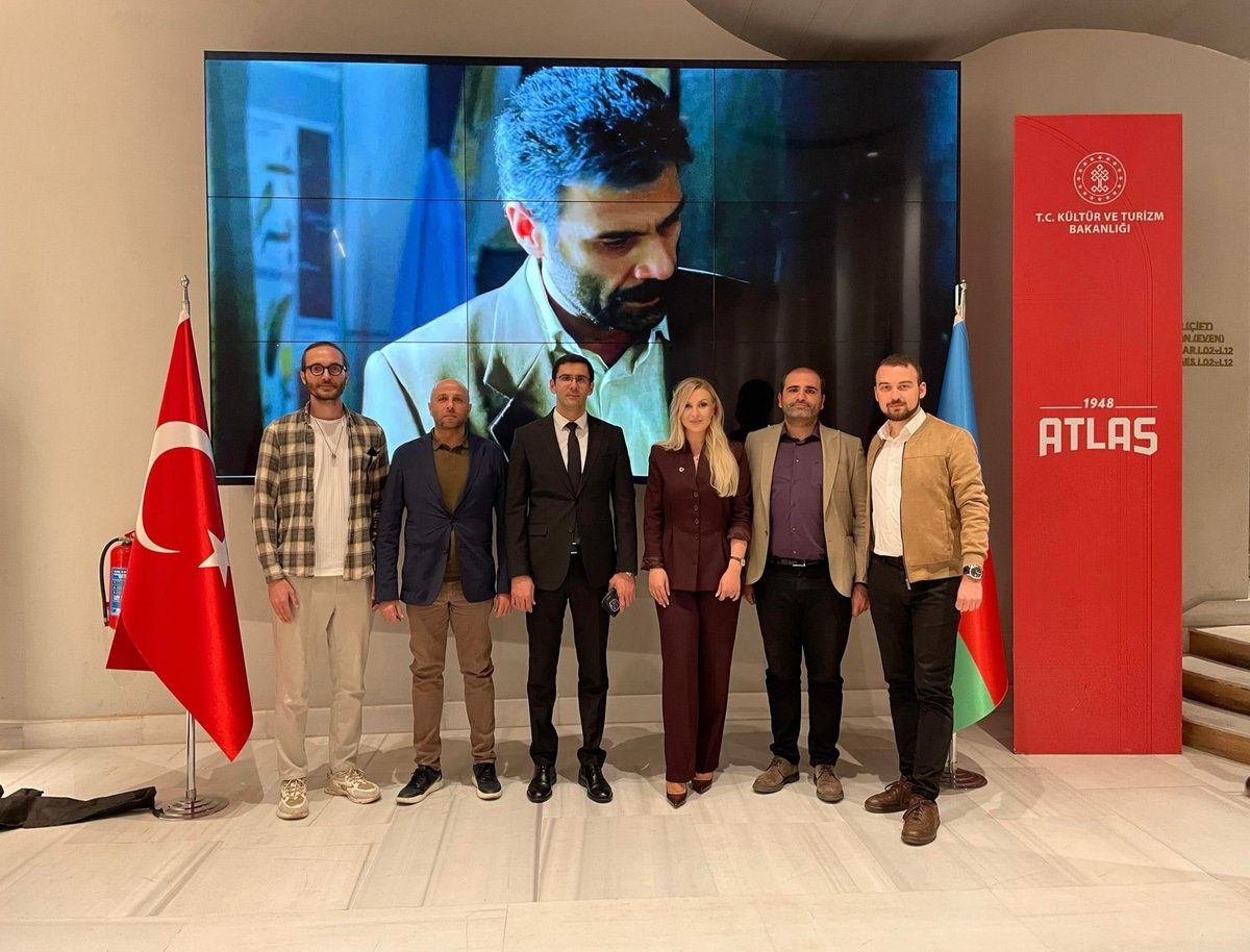 karliaga's tweet photo. Türk Dünyası Belgeselleri serisinin “Azerbaycan” konulu ortak yapımlarında birlikte çalıştığımız @azculture_tr daveti ile Türkiye ve Azerbaycan Kültür Bakanlıklarının ortak düzenlediği, Türkiye Cumhuriyeti’nde Azerbaycan Sinema günlerine katıldık. @BAUMedam https://t.co/N9DyuUuqGW