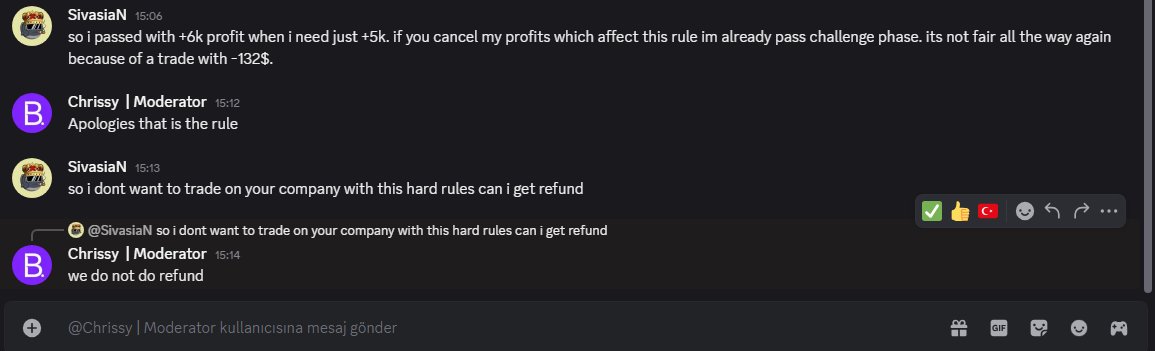 SivasiaNx's tweet image. #BlueberryFunded gereksiz kurallarından dolayı funded olması gereken hesabımı phase1&apos;den tekrar başlattılar. 50k hesap ile %10 büyüme yapmam gerekirken 56k yaptım mevcut kural dışı(!) sayılan silinse bile her halükarda funded olmam gerekirken step1&apos;a çevirdiler. @BlueberryFunded