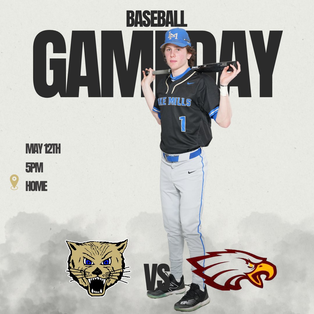 Lake Mills Baseball hosts Jefferson tonight at Campus Field. First pitch at 5:00 PM! #LCatPride