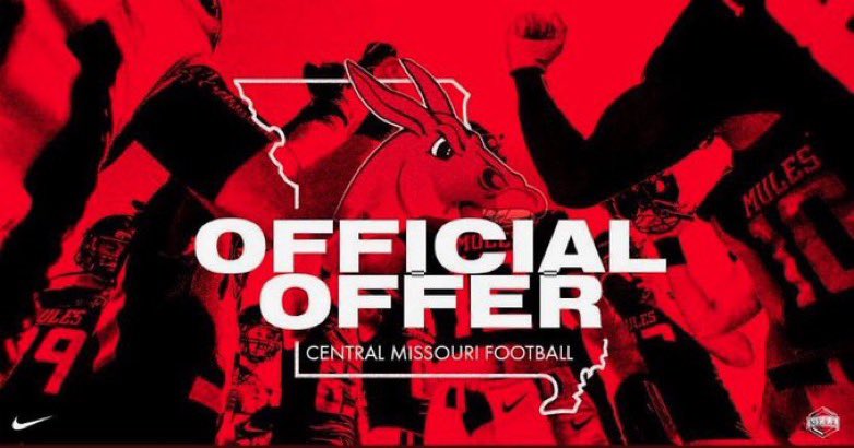 After a great talk with <a href="/CoachHoltzclaw/">Joe Holtzclaw</a> I’m happy to announce I’ve received an offer from <a href="/UCMFootballTeam/">Mules Football</a> <a href="/_pcpirates/">Platte County Football</a> <a href="/ARCSportsPerf/">ARC Sports Performance</a>