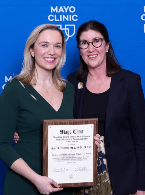 Mayo Clinic Gastroenterology & Hepatology (@mayoclinicgihep) on Twitter photo Congratulations to Dr. Katie <a href="/dunleavy_katie/">Katie Dunleavy</a> on receiving the Barbara Bush Distinguished Fellowship Award, presented by GIH consultant Dr. Jean Fox! 🌟 Honoring her outstanding professional excellence and humanitarian values.
#Leadership #GITwitter Congratulations to Dr. Katie <a href="/dunleavy_katie/">Katie Dunleavy</a> on receiving the Barbara Bush Distinguished Fellowship Award, presented by GIH consultant Dr. Jean Fox! 🌟 Honoring her outstanding professional excellence and humanitarian values.
#Leadership #GITwitter