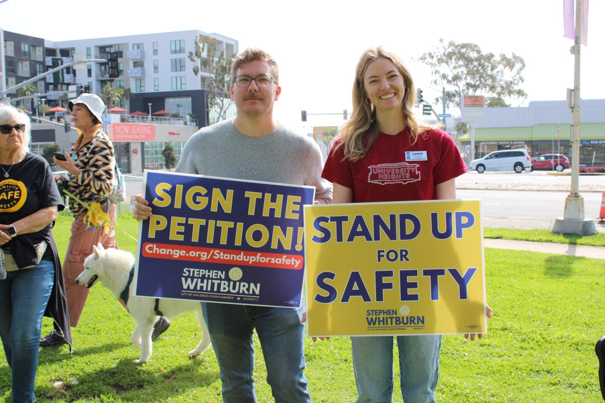This morning, I stood with community leaders to demand real action at Park, El Cajon &amp; Normal, one of our most dangerous intersections. 

Over 1,200 neighbors have signed our petition. We’re standing up for safety and calling for a serious safety fix for this intersection!