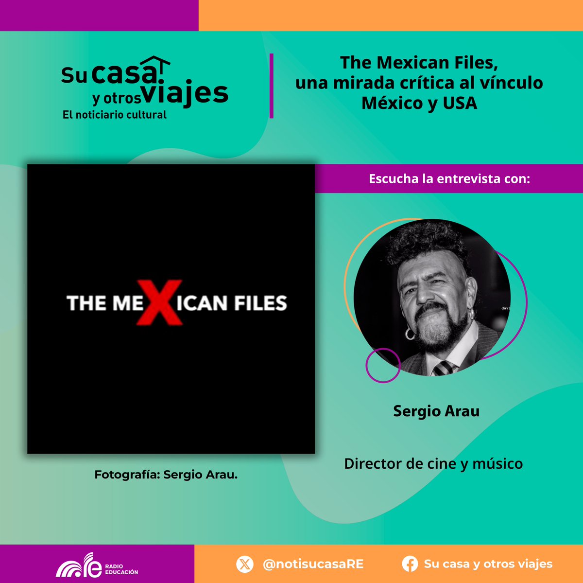 ¿Qué une a México y USA más allá de la frontera?Charlamos con Sergio Arau sobre su nuevo documental #TheMexicanFiles, una reflexión crítica que sigue la ruta de “Un día sin mexicanos”

Escucha la entrevista completa aquí en #SuCasaYOtrosViajes ⬇

e-radio.edu.mx/Su-casa-y-otro…