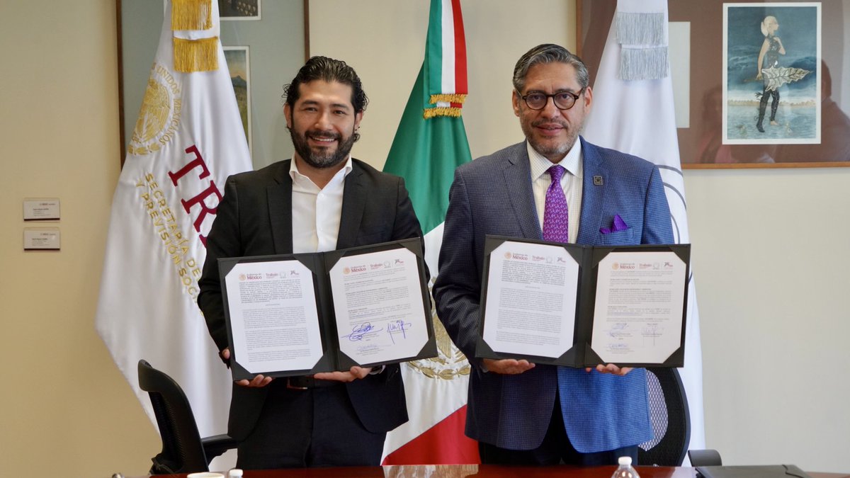 marathb's tweet image. ✍️ Hoy, en conjunto con @LGlzPlacencia, firmé un Convenio de Concertación entre la ⚙️ @STPS_mx y la 🎓@ANUIES, el cual tiene como objetivo ➡️ promover y difundir el nuevo sistema de justicia laboral ⚖️ en las instituciones de educación superior del país, así como realizar…
