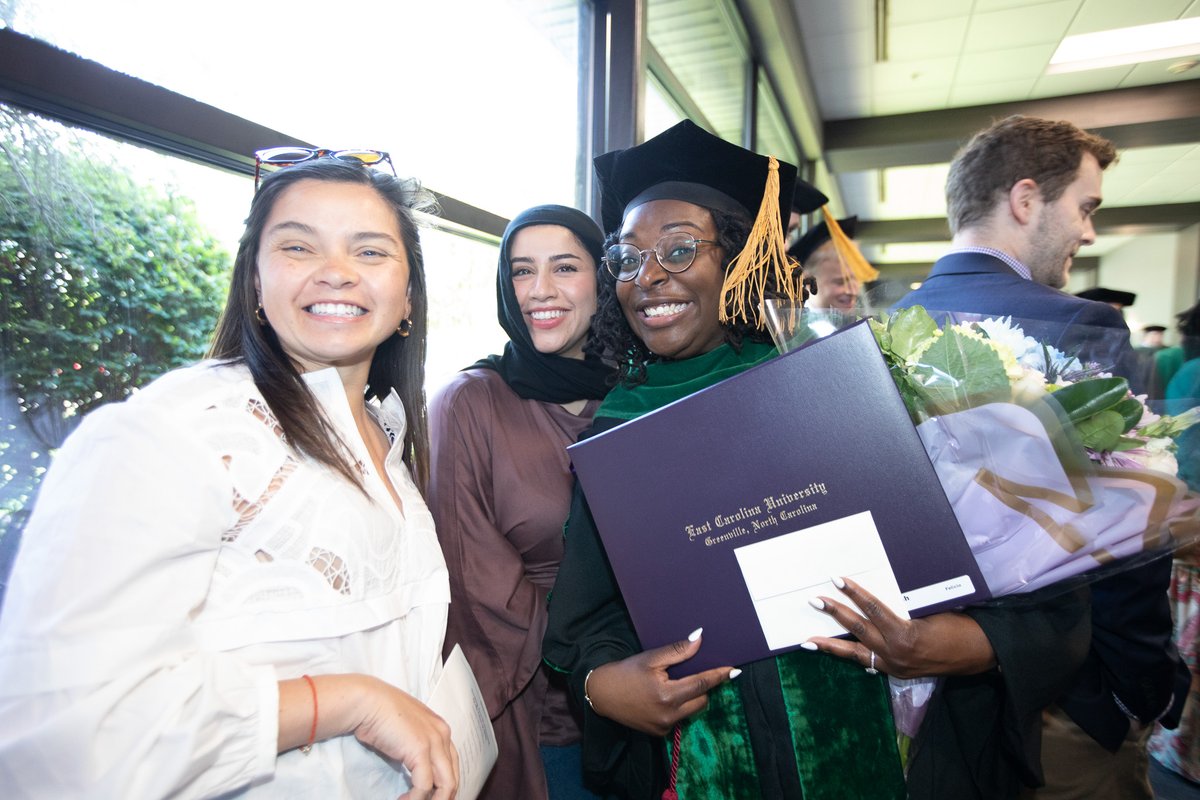 More hugs and smiles from the #ECU25 MD graduation at the <a href="/EventsGCC/">GCC</a>. Adding to the ranks of highly trained North Carolina physicians!