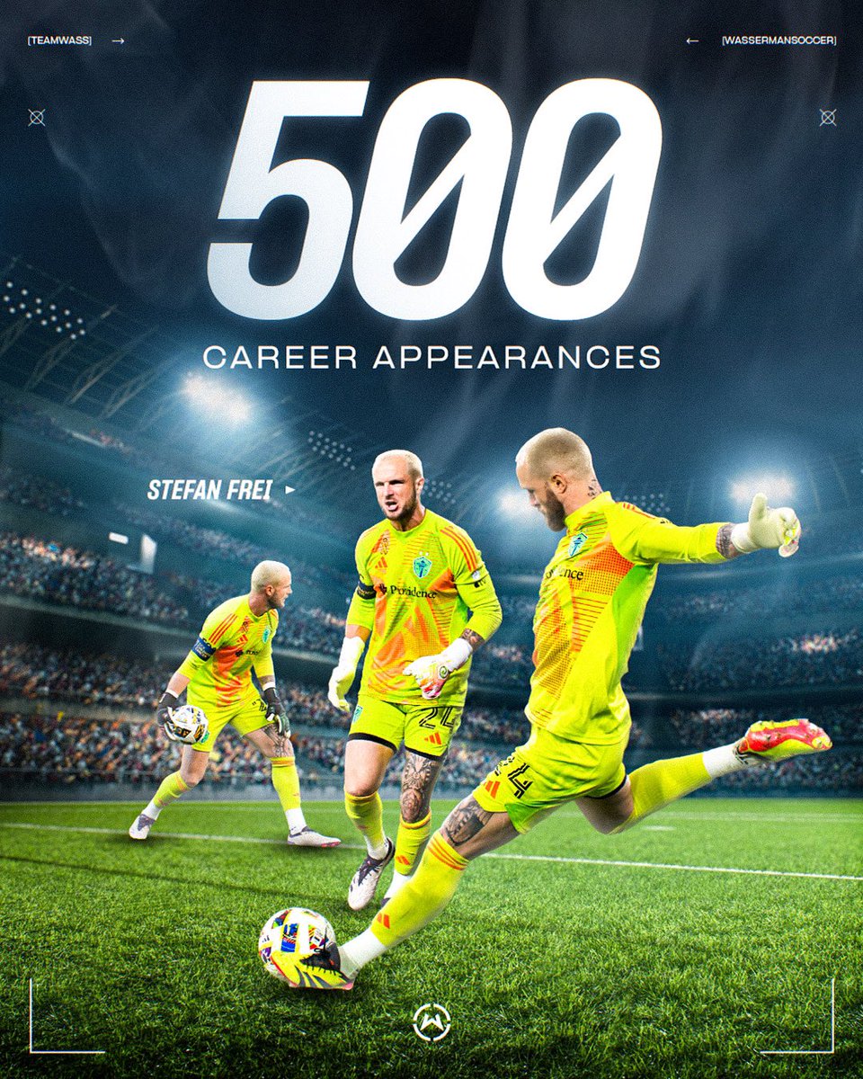 500!! 👏👏

What an accomplishment <a href="/Stefan24Frei/">Stefan Frei</a>, your #TeamWass fam is proud! ⭐️