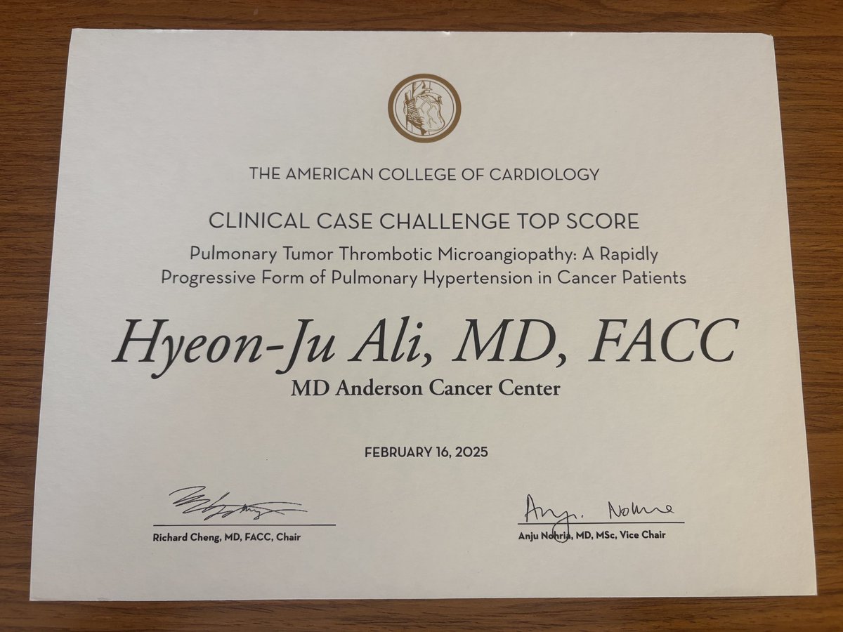 Hyeon-Ju (HJ) Ali, MD (@hjryooali) on Twitter photo Case presented at ACC #CardioOnc 2025
#PulmonaryHypertension in patients with metastatic cancer? Consider lung scintigraphy and RHC cytology
Thank you patients & support at <a href="/MDAndersonNews/">MD Anderson Cancer Center</a> to learn more about this deadly condition.
Full manuscript: tinyurl.com/2rfm2t58 Case presented at ACC #CardioOnc 2025
#PulmonaryHypertension in patients with metastatic cancer? Consider lung scintigraphy and RHC cytology
Thank you patients & support at <a href="/MDAndersonNews/">MD Anderson Cancer Center</a> to learn more about this deadly condition.
Full manuscript: tinyurl.com/2rfm2t58