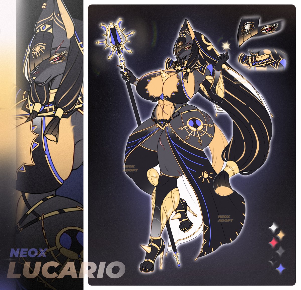 Anubis Lucario Sun Adopt 💛
Info below