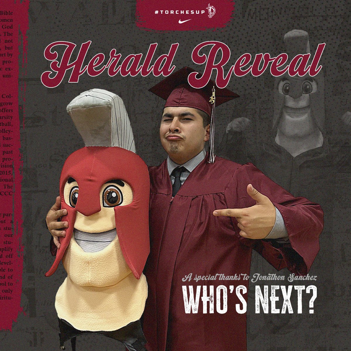 The man behind the mask has graduated!! 👨🏽‍🎓

A huge shoutout to Jonathon Sanchez for serving as Herald the Saint for the past three years.

Who's our next Herald⁉️