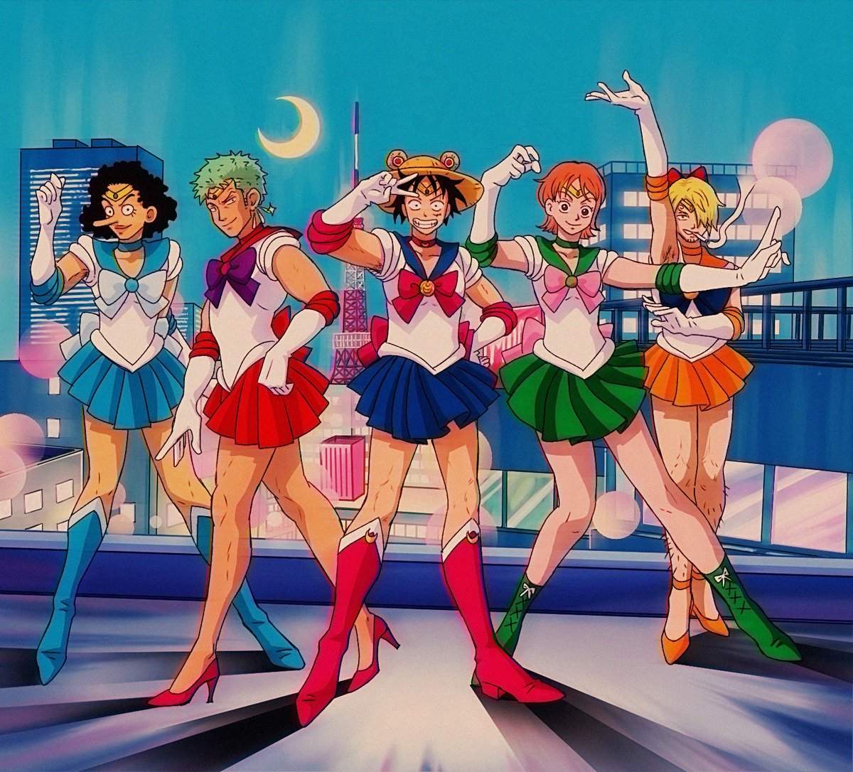 I felt very nostalgic today!
#ONEPIECE #SailorMoon #セーラームーン #fanart