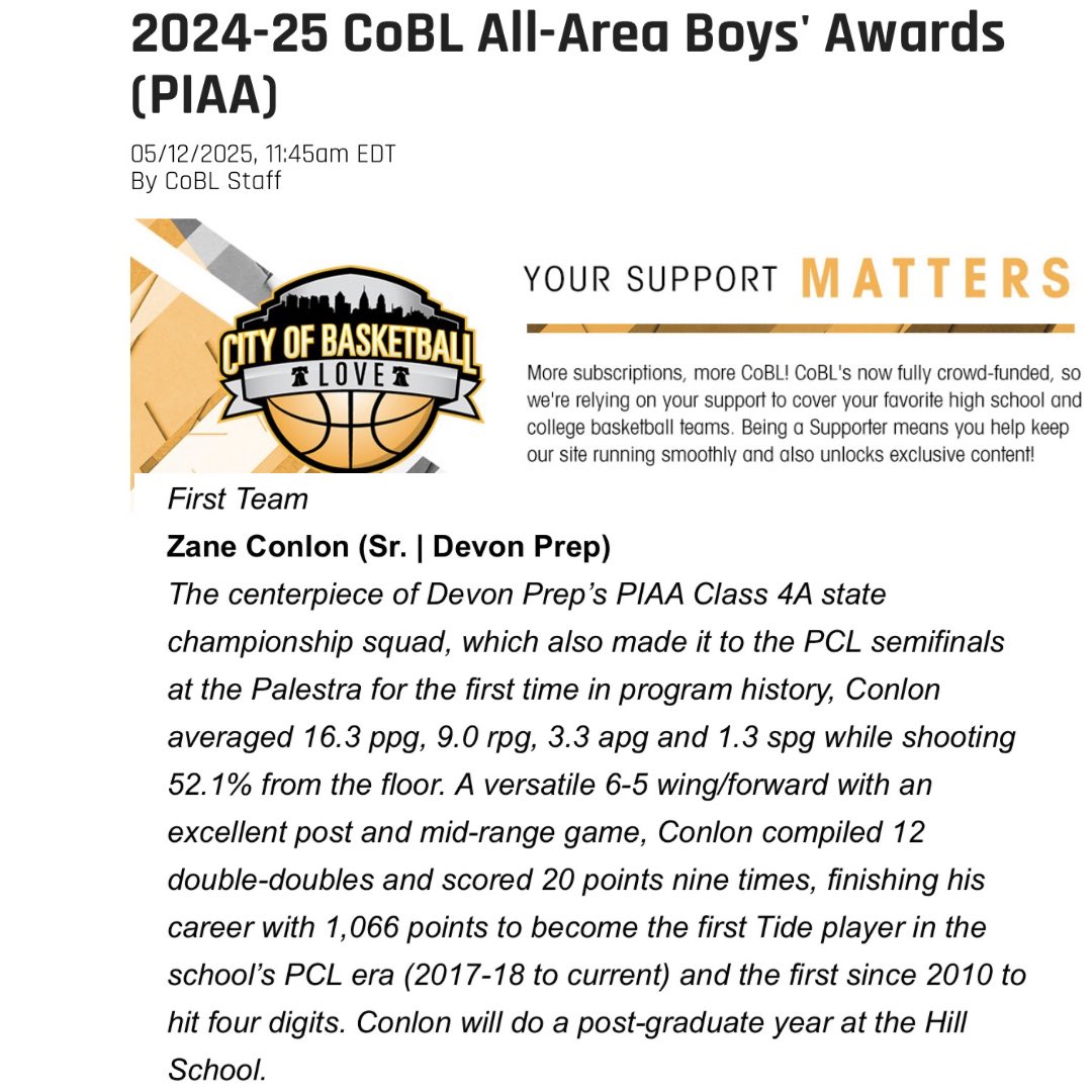 Zane Conlon (@zaneconlon) on Twitter photo Thank you to <a href="/joshverlin/">Fuk_joshverlin</a> and <a href="/hooplove215/">CityofBasketballLove</a> for the City of Basketball Love All-Area 1st team award - itโs a honor!
cityofbasketballlove.com/news_article/sโฆ Thank you to <a href="/joshverlin/">Fuk_joshverlin</a> and <a href="/hooplove215/">CityofBasketballLove</a> for the City of Basketball Love All-Area 1st team award - itโs a honor!
cityofbasketballlove.com/news_article/sโฆ