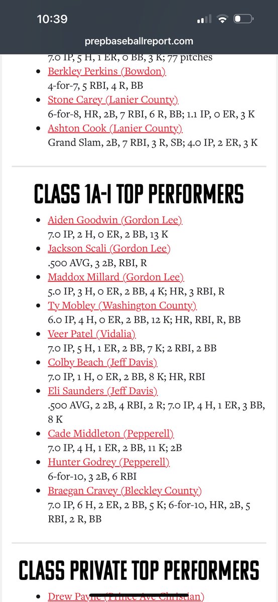 Thank you <a href="/PrepBaseballGA/">Prep Baseball Georgia</a>, <a href="/Hudson_PBR/">Hudson Graham</a>, <a href="/IanSmittyGA/">Ian Smith</a> for all you guys do for high school baseball in GA!  #WarEagle