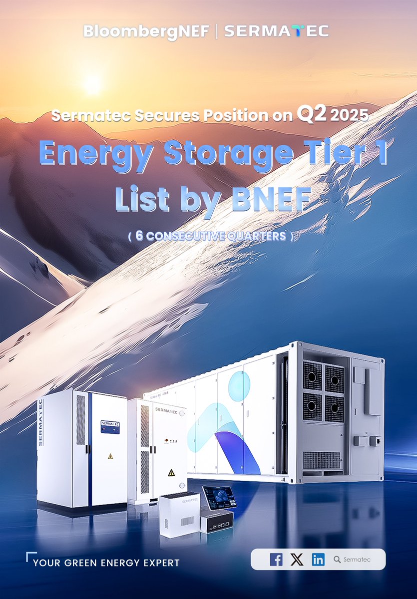 Sermatec Secures Spot in BloombergNEF Tier 1 List for the Sixth Consecutive Quarter

From catching up to setting the standard, Sermatec’s continued inclusion is not just a corporate achievement — it represents a broader shift in the global energy landscape. 

#Tier1 #BloombergNEF