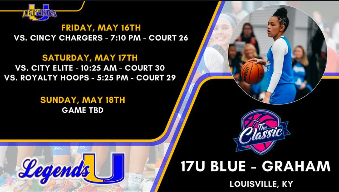Looking forward to playing in the classic this weekend with the LegendsU family.
