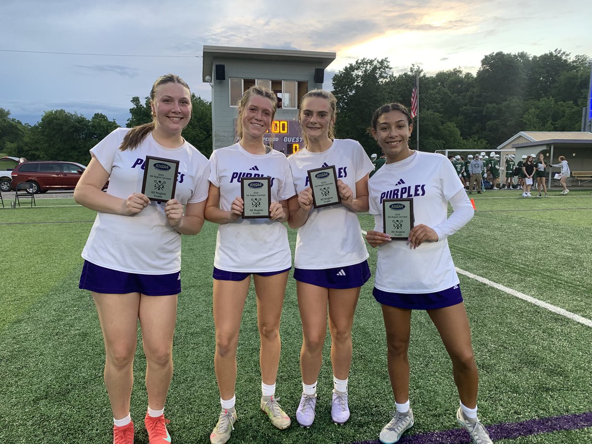 Lacrosse All Academic Team - 11 players with 4.0 and Purples representing Region 1 -All Region team