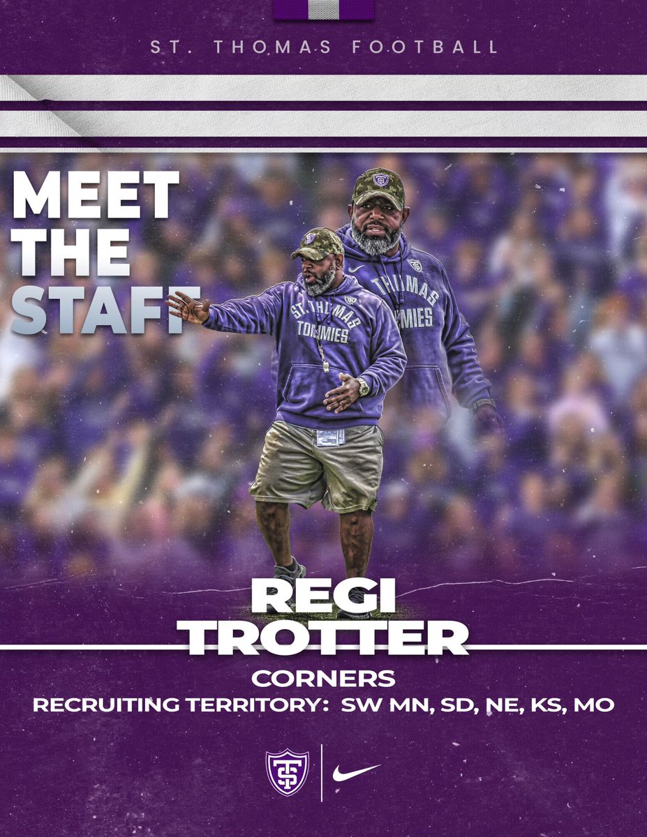 St. Thomas Football (@ust_football) on Twitter photo <a href="/CoachTrot/">Regi Trotter</a> ➡️ MN, SD, NE, KC 👀4️⃣😈
#Passion26 🧱 <a href="/UofStThomasMN/">University of St. Thomas</a> 🔗
#Faith • #Family • #Football 🟣⚪️⚫️ <a href="/CoachTrot/">Regi Trotter</a> ➡️ MN, SD, NE, KC 👀4️⃣😈
#Passion26 🧱 <a href="/UofStThomasMN/">University of St. Thomas</a> 🔗
#Faith • #Family • #Football 🟣⚪️⚫️