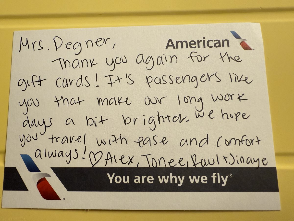 Great flight crew today on <a href="/AmericanAir/">americanair</a>  flight 1499 LAX-CLT. It has been a rough few months for the airline industry, happy to have had a worry-free trip.✈️