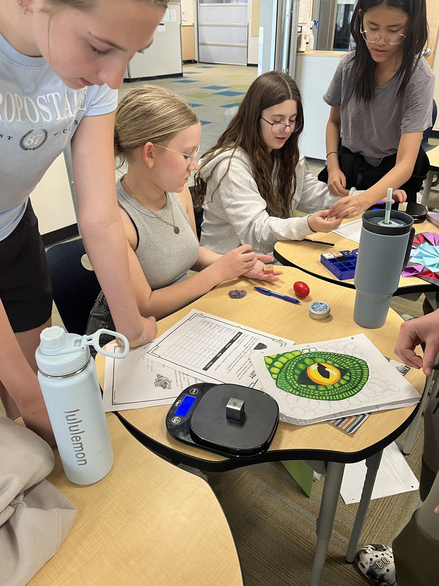 We did some fluids and density exploration in Grade 8 last week! Students measured density cubes to start the week, then moved on to predicting which liquids they thought would be the most dense, to least dense. Then we tested it out! <a href="/RCSD_No81/">YQR Catholic Schools</a> #Science