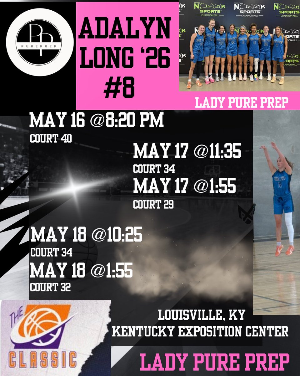 Adalyn Long (@adalyn_long) on Twitter photo Schedule for this weekend. #E40 #TheClassic <a href="/LadyPurePrep/">Pure Prep GBB</a> <a href="/PGHBrooks/">Jeremy Brooks</a> <a href="/BradyJ_Peterson/">Brady Peterson🇵🇷</a> <a href="/MasonHAsher/">Mason Asher</a> <a href="/EconAdjunct/">Sidney A. Johnson, Ph.D.</a> <a href="/CoachBGR/">B.G. Regins</a> Schedule for this weekend. #E40 #TheClassic <a href="/LadyPurePrep/">Pure Prep GBB</a> <a href="/PGHBrooks/">Jeremy Brooks</a> <a href="/BradyJ_Peterson/">Brady Peterson🇵🇷</a> <a href="/MasonHAsher/">Mason Asher</a> <a href="/EconAdjunct/">Sidney A. Johnson, Ph.D.</a> <a href="/CoachBGR/">B.G. Regins</a>