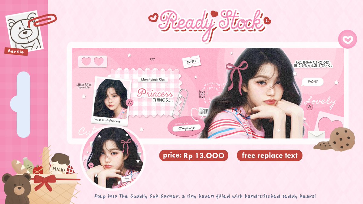 heorra's tweet image. ꒰ 💌 ⋆｡˚ ❀ help repost this, tysm love! ꒱

✨ just dropped: 3 ready-stock Wonyoung layouts waiting for their new home!
₊˚♡ ₊💸 only 13. OOO — free text customization included!
don’t be shy, slide into my DMs to claim yours! 🧁🐇

#zonauang