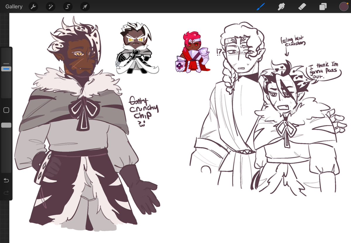 SalemCorner's tweet photo. #wildchip page [my crunchy chip design + wildchip doodle really...]

#CRK #cookierunkingdomfanart #wildberrycookie #crunchychipcookie https://t.co/h5xtCmgqJz