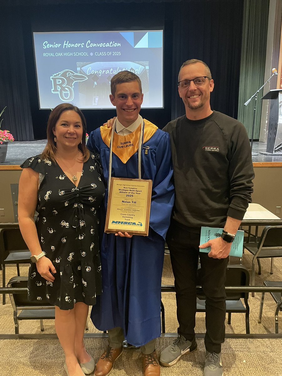 ROHS Mens Swimming (@rohsmensswim) on Twitter photo Congratulations to Nolan Till for winning the @mhsca Michigan High School Coaches Association
Rich Tompkins Multi Sport Athlete Award for Class A Boys.
He was the top scoring male
Class A athlete in the state!
<a href="/ROHSAthletics/">Royal Oak Athletics</a> <a href="/royaloakschools/">Royal Oak Schools</a> Congratulations to Nolan Till for winning the @mhsca Michigan High School Coaches Association
Rich Tompkins Multi Sport Athlete Award for Class A Boys.
He was the top scoring male
Class A athlete in the state!
<a href="/ROHSAthletics/">Royal Oak Athletics</a> <a href="/royaloakschools/">Royal Oak Schools</a>
