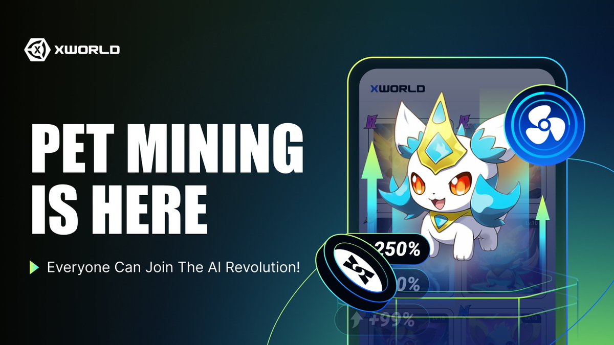 xworld_ai's tweet image. 🔥 Pet Mining Is Here: Everyone Can Join the AI Revolution! 🐾

We’re excited to announce: XWorld Pet Mining is officially live!

Now you can join the mining revolution without needing to purchase a X Sprite
✅ Free pets now support mining with basic Micropower
✅ Great entry…