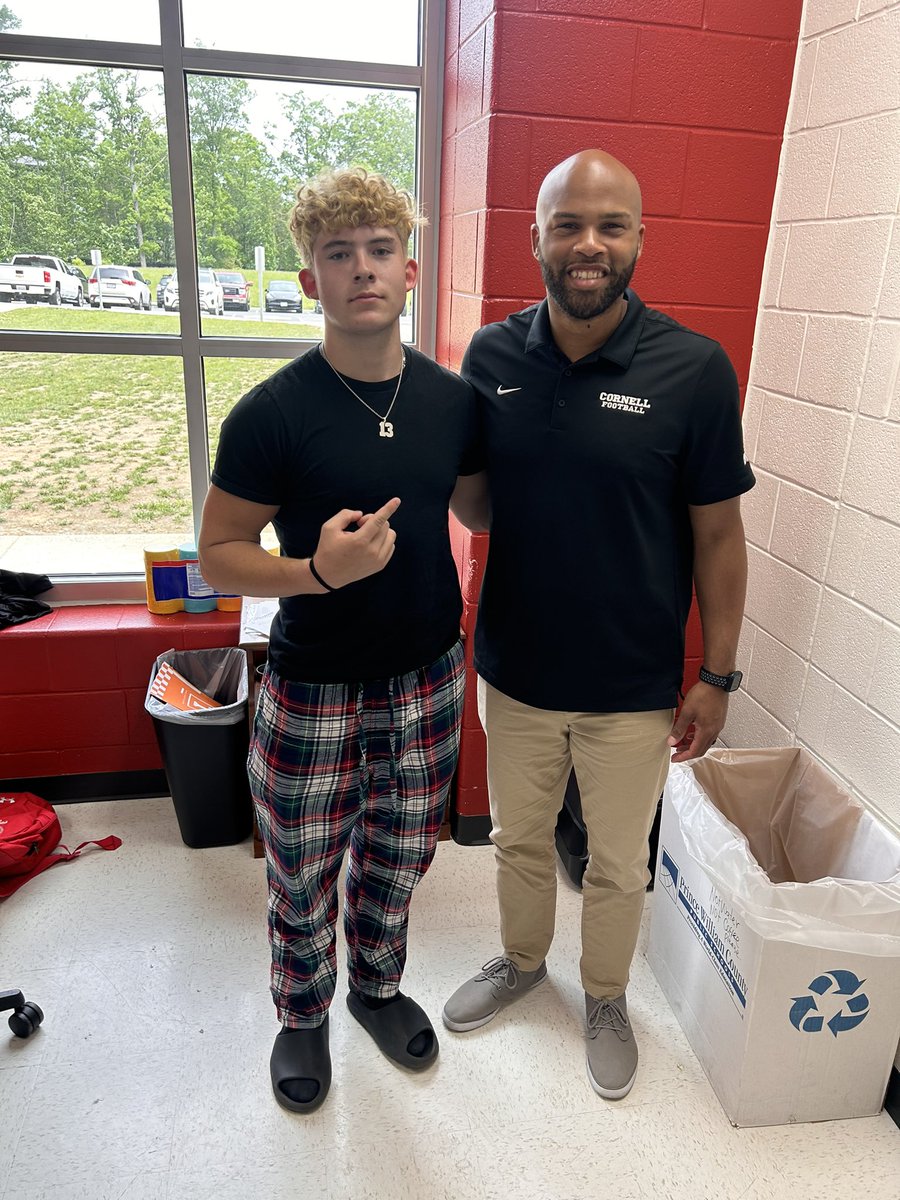Thank you <a href="/CoachEFranklin/">Eric Franklin</a> for coming down to talk to me about <a href="/BigRed_Football/">Cornell Football</a>