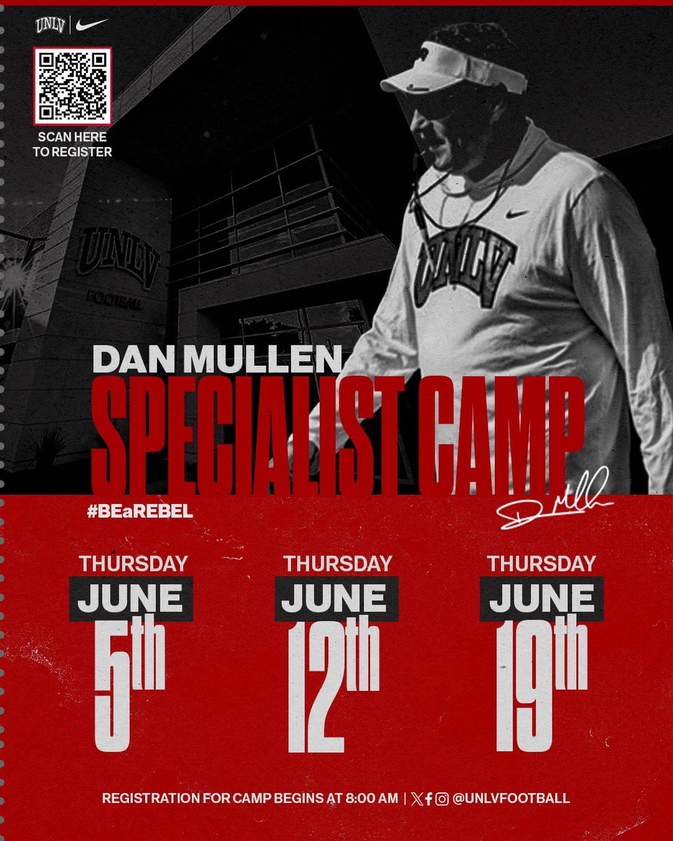 Adam Scheier (@coachscheier) on Twitter photo SPECIALISTS, ready to be dealt in?
The way you EARN an OPPORTUNITY to #BEaREBEL is to PERFORM LIVE infront of the <a href="/unlvfootball/">UNLV Football</a> staff.
#DoubleDown on YOU! ❤️♠️♦️♣️
#LEARN #DEVELOP #COMPETE SPECIALISTS, ready to be dealt in?
The way you EARN an OPPORTUNITY to #BEaREBEL is to PERFORM LIVE infront of the <a href="/unlvfootball/">UNLV Football</a> staff.
#DoubleDown on YOU! ❤️♠️♦️♣️
#LEARN #DEVELOP #COMPETE