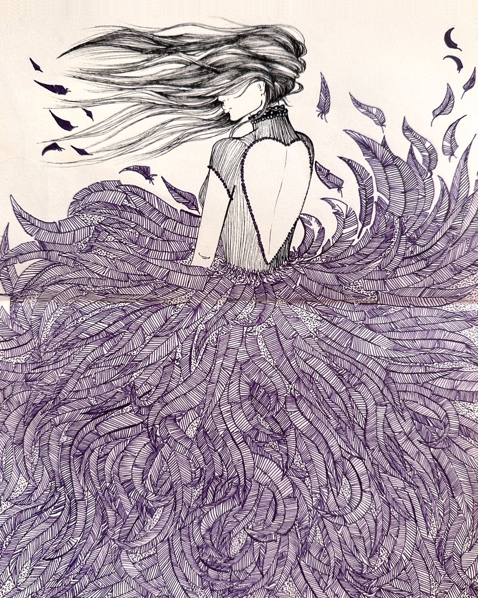 “Inspiration”

Imagine a clear morning when the wind gently touches the surface of the earth, lifting light feathers into the air. They start their dance as if in the rhythm of invisible music, smoothly spinning and rapidly moving up. Each gust of wind creates new patterns, and