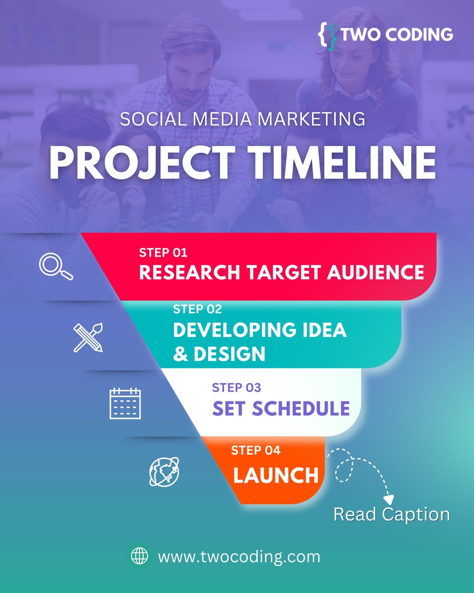 Twocoding's tweet image. The TWO CODING process for social media success:  

1. Research  
2. Create  
3. Schedule  
4. Launch  
Data-driven strategies. Measurable results.  
DM to get started → twocoding.com  

#DigitalMarketing #SocialMediaTips #Marketing #BusinessGrowth #Startup
