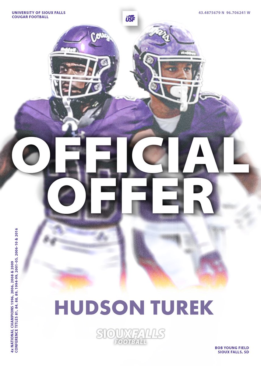 Hudson Turek 2026 (@hudson_turek) on Twitter photo After a great conversation with <a href="/CoachJ_USF/">Alex Johnson</a> I’m grateful to announce that I received my first offer <a href="/USFCougarsFB/">USF Football</a>!! <a href="/JimGlogowski/">Coach Glo</a> <a href="/jakob_thut/">Coach Thut</a> <a href="/MJ_NFLDraft/">Mark Johnson</a> <a href="/mfarrellsports/">Mike Farrell</a> <a href="/coachkaminski/">Coach Kaminski</a> <a href="/travisWSN/">Travis Wilson</a> <a href="/PrepRedzoneWI/">Prep Redzone Wisconsin</a> <a href="/SunPrairieFB/">Sun Prairie East Football</a> <a href="/CoachSPDef/">Tim Bass</a> <a href="/AllenTrieu/">Allen Trieu</a> <a href="/Jon__McNamara/">Jon McNamara</a> <a href="/Bryan_Ault/">Bryan Ault - Midwest Scout</a> After a great conversation with <a href="/CoachJ_USF/">Alex Johnson</a> I’m grateful to announce that I received my first offer <a href="/USFCougarsFB/">USF Football</a>!! <a href="/JimGlogowski/">Coach Glo</a> <a href="/jakob_thut/">Coach Thut</a> <a href="/MJ_NFLDraft/">Mark Johnson</a> <a href="/mfarrellsports/">Mike Farrell</a> <a href="/coachkaminski/">Coach Kaminski</a> <a href="/travisWSN/">Travis Wilson</a> <a href="/PrepRedzoneWI/">Prep Redzone Wisconsin</a> <a href="/SunPrairieFB/">Sun Prairie East Football</a> <a href="/CoachSPDef/">Tim Bass</a> <a href="/AllenTrieu/">Allen Trieu</a> <a href="/Jon__McNamara/">Jon McNamara</a> <a href="/Bryan_Ault/">Bryan Ault - Midwest Scout</a>