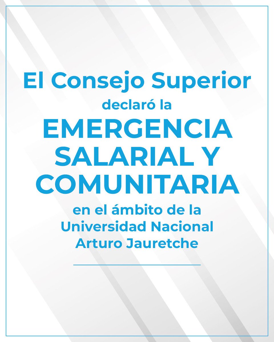 🔴 El Consejo Superior declaró la Emergencia Salarial y Comunitaria en el ámbito de la Universidad Nacional Arturo Jauretche

Declaración completa en: unaj.edu.ar