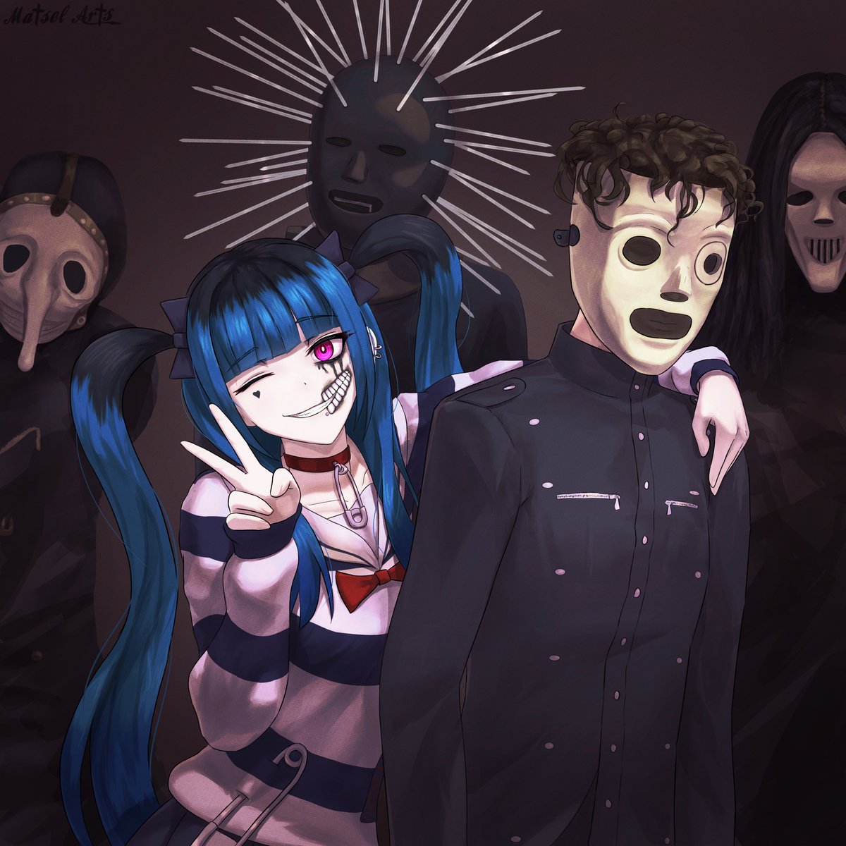 Matsel_Arts's tweet image. #hndr_FA #hundred_line #slipknot
amemiya darumi x slipknot