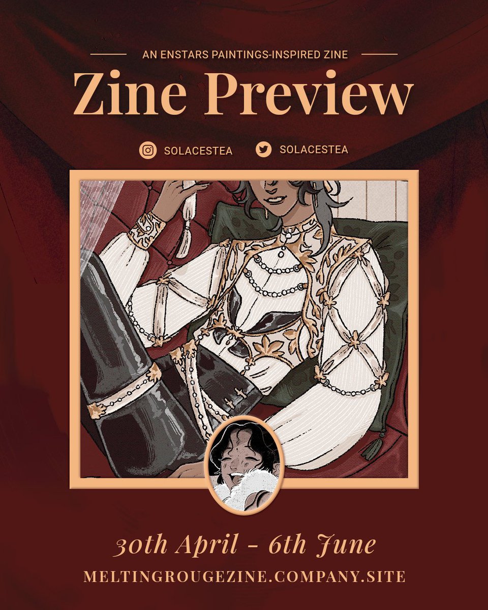 ESMeltingRouge's tweet photo. 「 PAGE PREVIEW 」
Here is a preview of @solacestea gorgeous artwork for Melting Rouge Zine! ᯓ★

Pre-0rders: 30th April - 6th June 

🛒: https://t.co/qAwOC4H1on

#enstars #ensemblestars #fanzine https://t.co/P6Y9B2e9EN