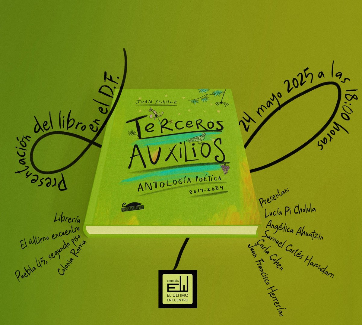 No hay nadie que no esté invitado a la presentación de mi Terceros Auxilios en DF.