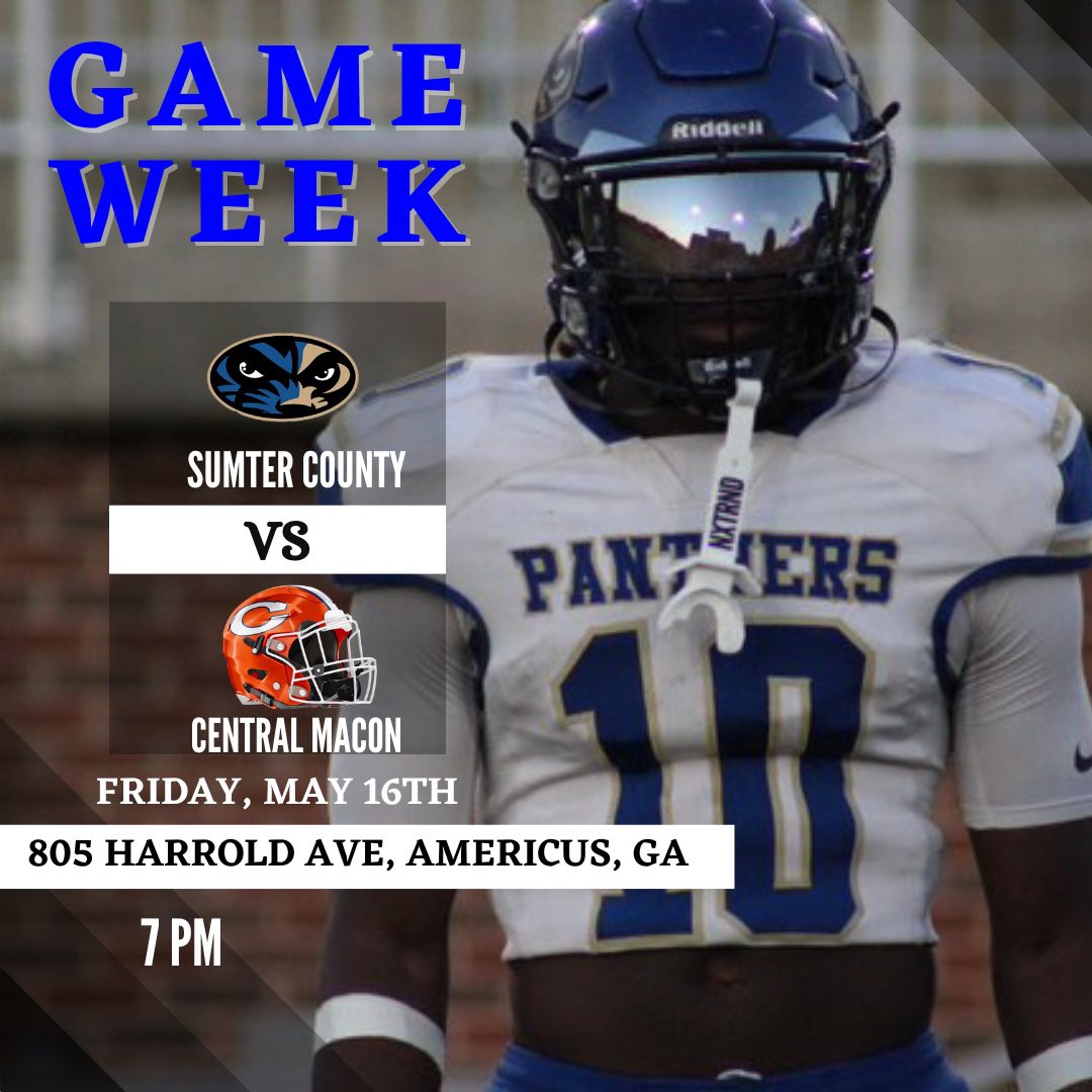 Game week is here! The spring game is just around the corner. Come out and cheer on the mighty Panthers as they gear up to take on the Central Macon Chargers. See you soon 🤫