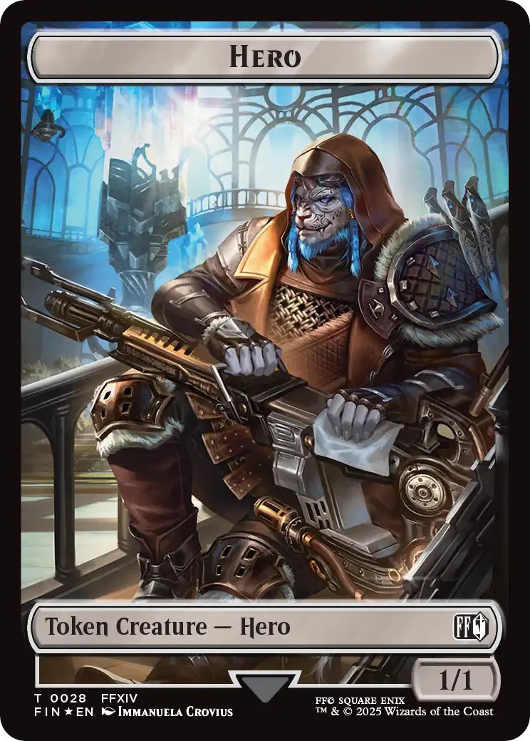 Guys new FFXIV trading idea!
We should start making our own Hero tokens to trade them with others, so we have each other's WOL to play MTG with 😊