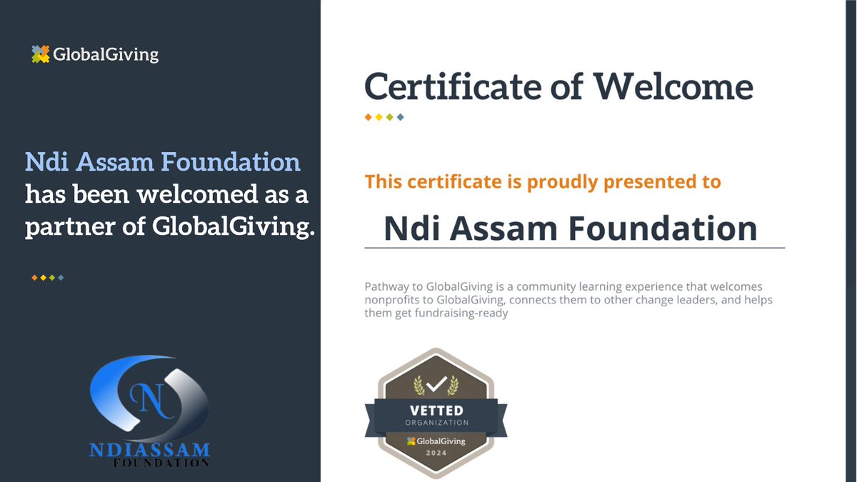 BIG News
@AssamNdi30809 just became an official <a href="/GlobalGiving/">GlobalGiving</a> partner! You can now easily donate to support our work (Empowering Vulnerable Communities through Education, Health, and Sustainable Development]  
Visit  ndiassamfoundation.org
 #GlobalGivingPartner
#NAFoundation