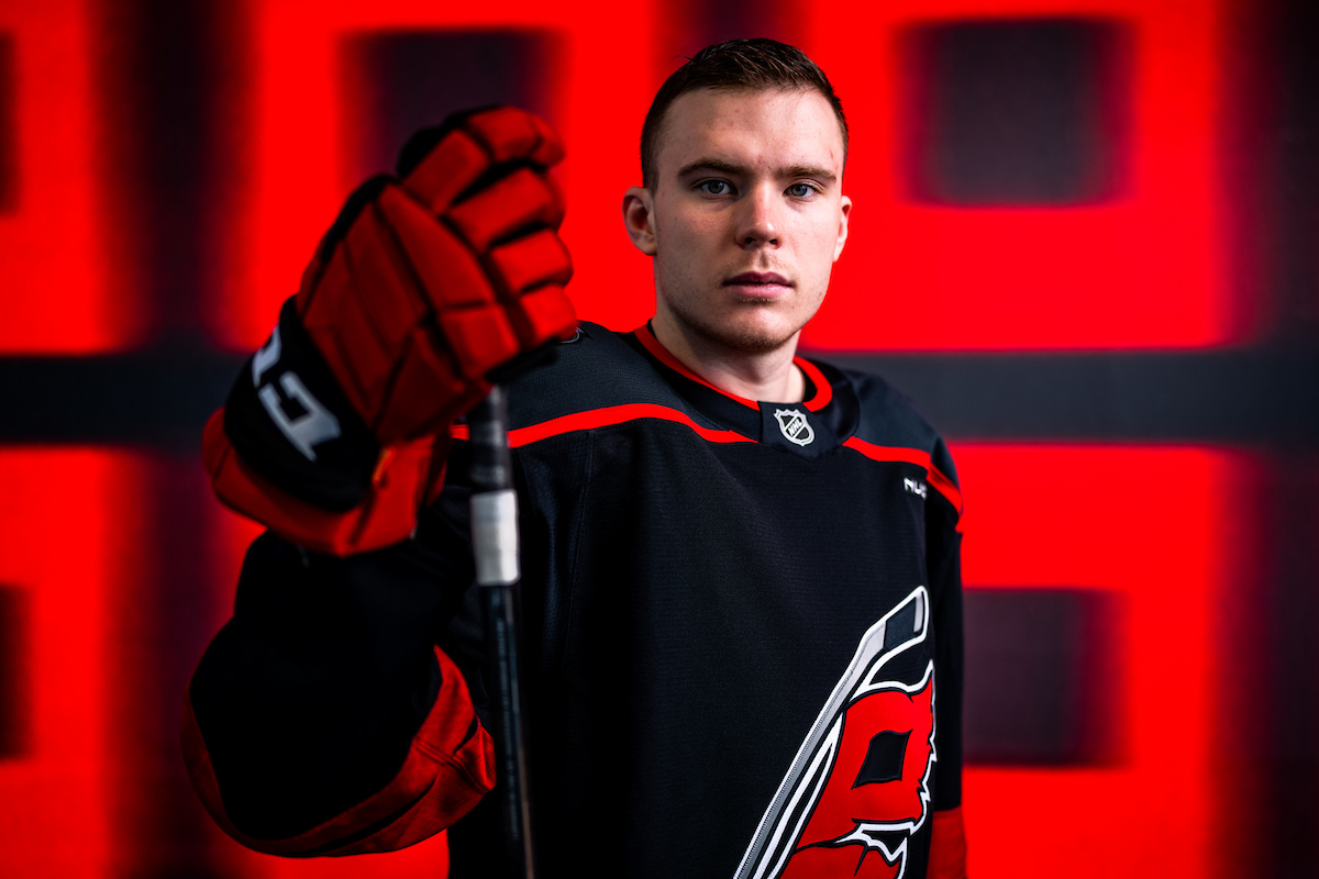 Alexander Nikishin is on the ice for warmups for the #Canes.

So are the 18 other skaters (and two goaltenders) who are expected to play, but this is Nikishin's first time on the ice with the team pre-game.