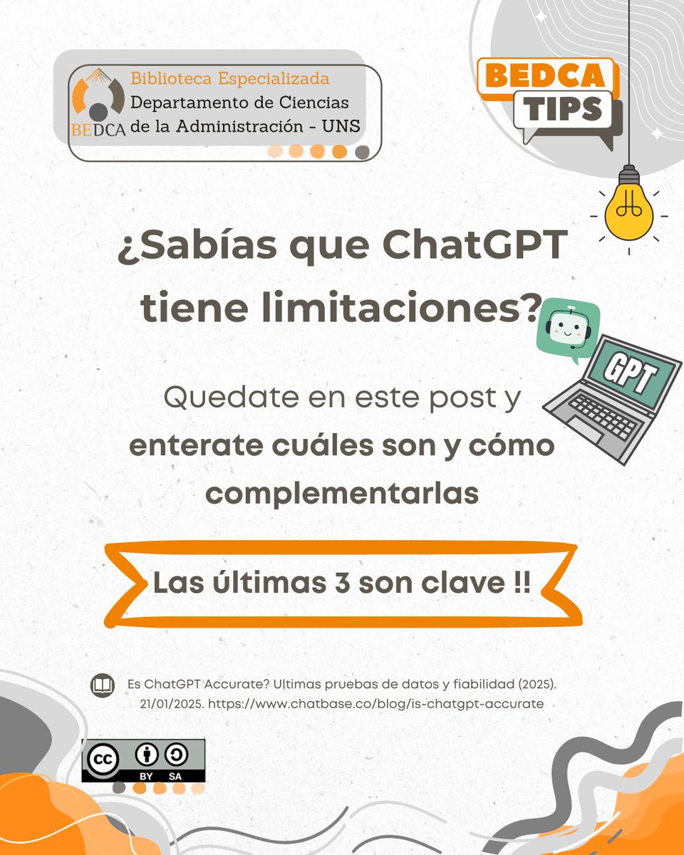 Bibliotecadca's tweet photo. 💎 Tips para sacarle mayor provecho a ChatGPT 💎

🔔 Mantente al día activando las notificaciones. 🔔

Buscá el post completo en nuestro Instagram ! https://t.co/c9iGQuVkfE