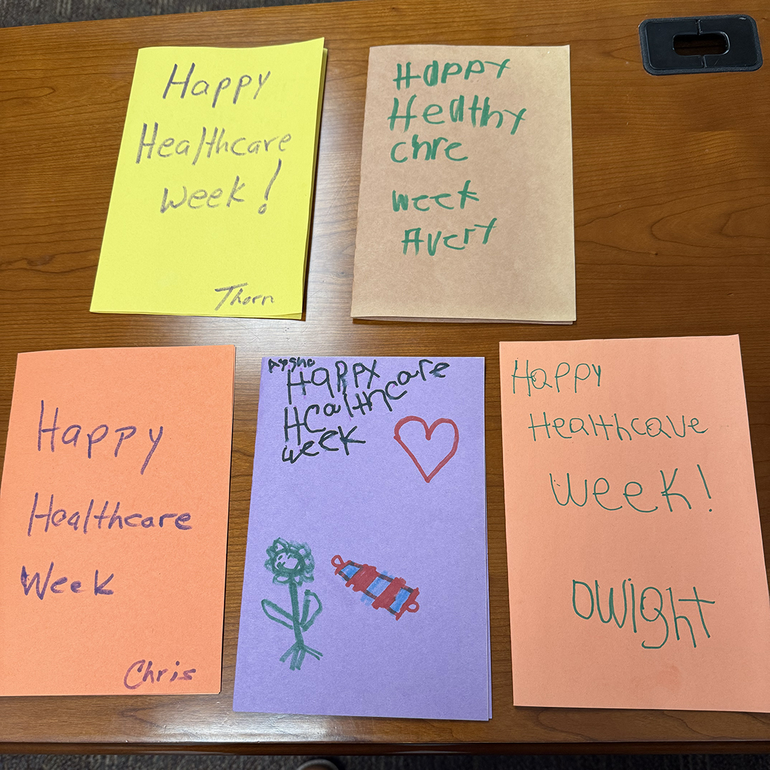 It’s Healthcare Week &amp; we’re giving a huge shoutout to the incredible heroes in scrubs &amp; behind the scenes at UNC Health Appalachian!  A special thanks to the Life Skills Class from Avery High for brightening the day at Cannon Memorial Hospital with their visit and special cards!